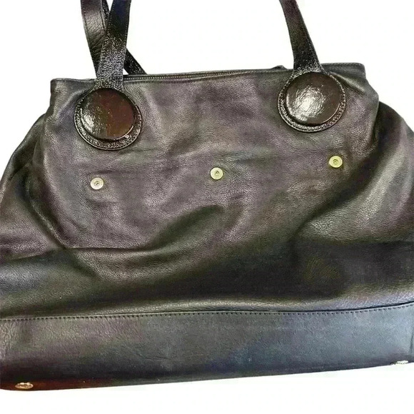 Goldenbleu black patent leather convertible purse - Picture 5 of 12